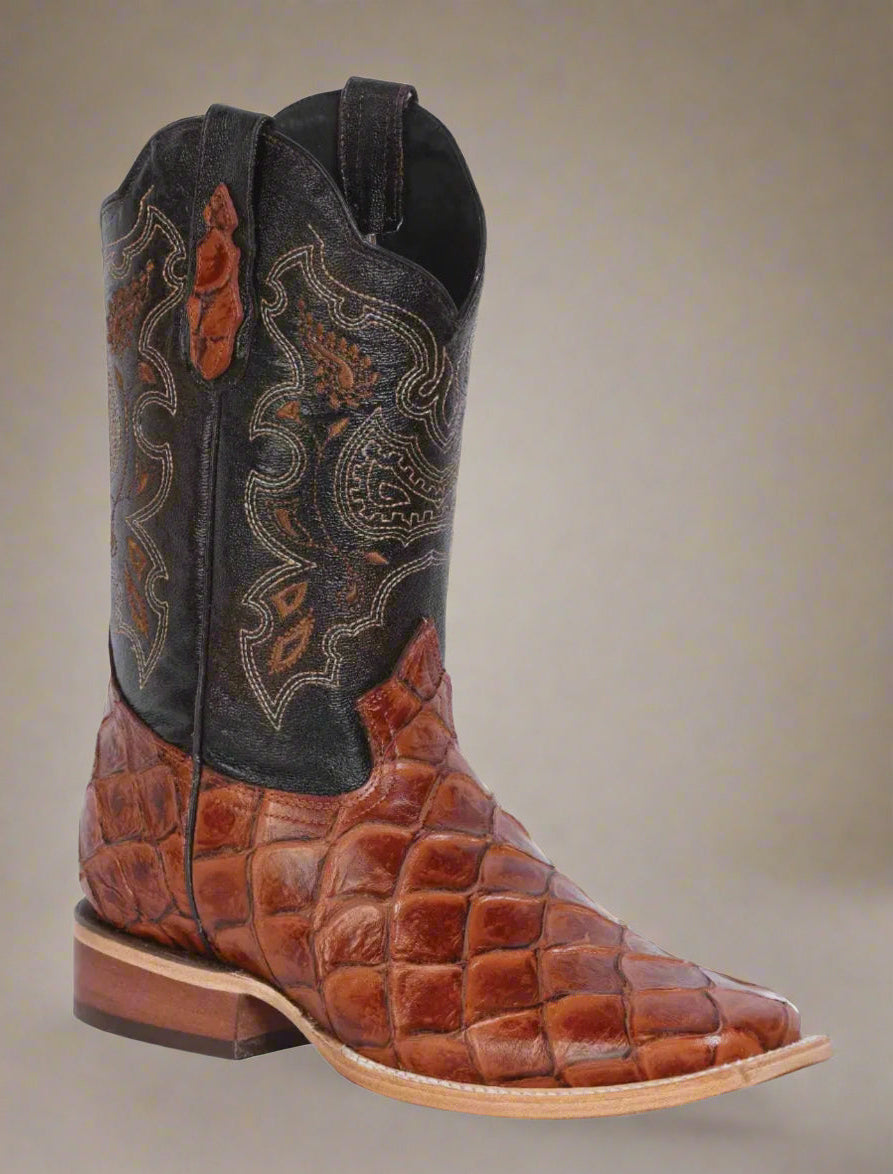 El General Rodeo Pirarucu Boots-Cognac