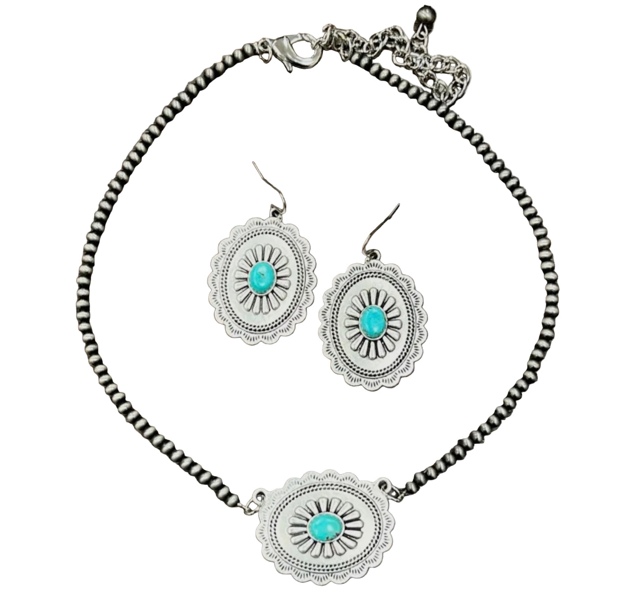 Navajo Concho Necklace
Earrings Set