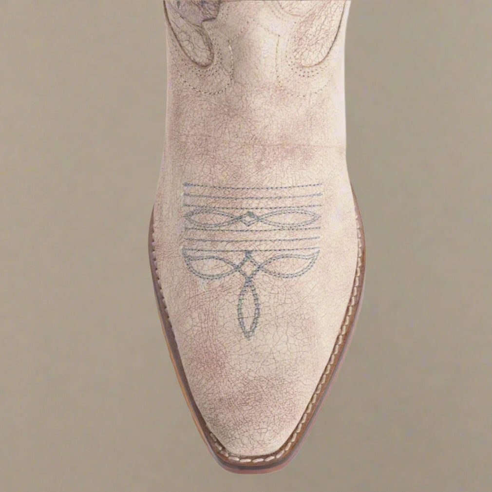 Syllvia Prairie Leather Boots- Ivory