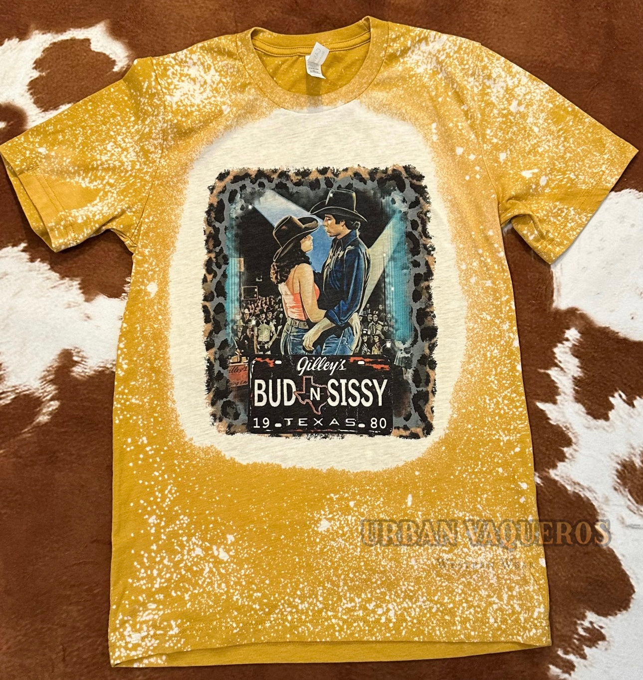 Bud Sissy | Urban Cowboy Bleached Tee-Yellow