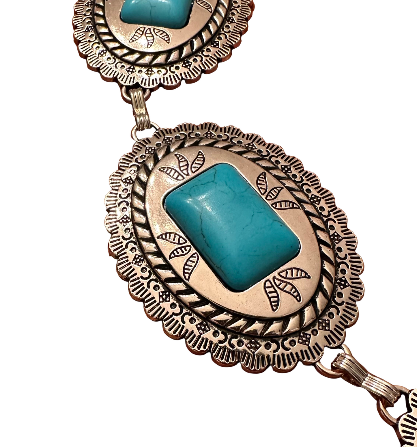 Women’s Rustic Couture's Western Concho Chain Belt-Rose Gold