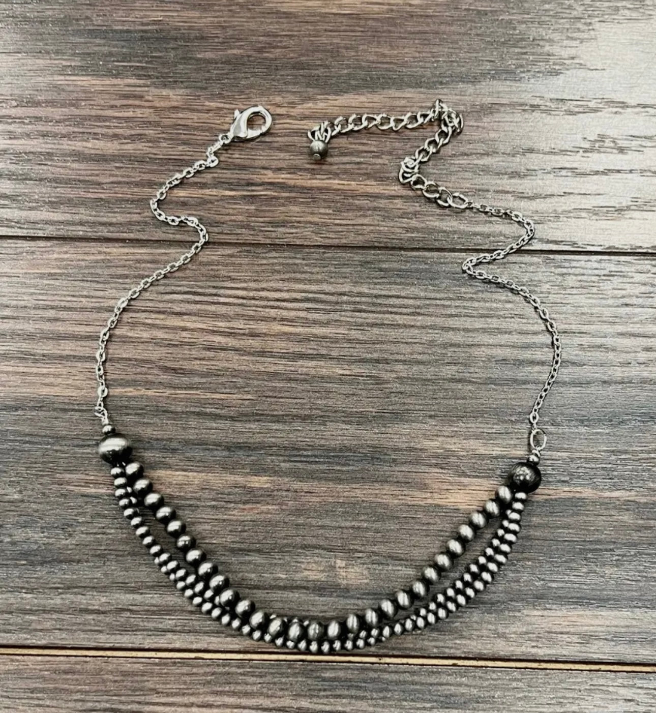 17-inch 3-strand Navajo Bead Necklace