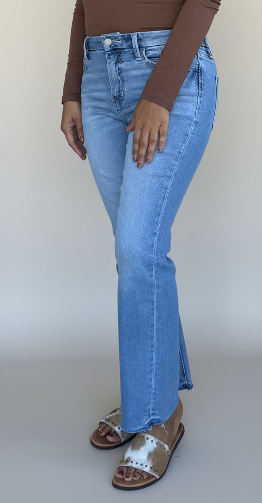 Women's High-Rise Cropped Flare Jeans