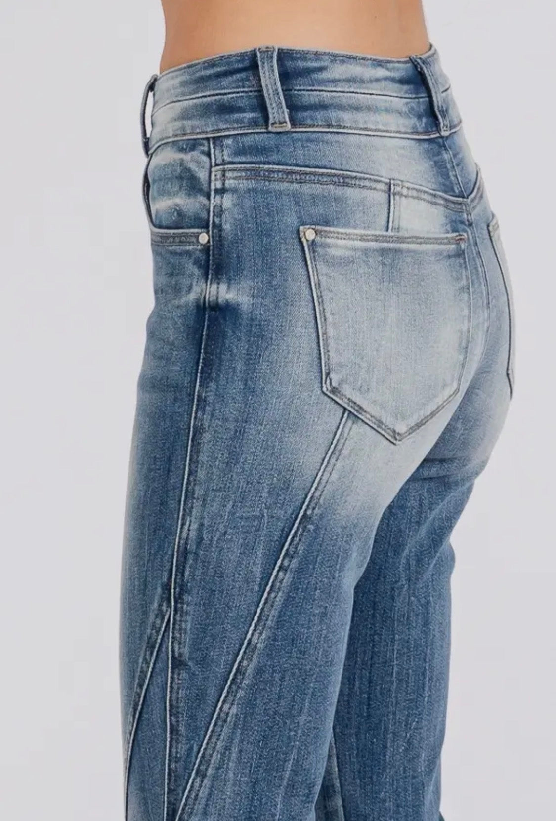 Women’s High Rise Stretch Flare with Side Seam Detail Jean
