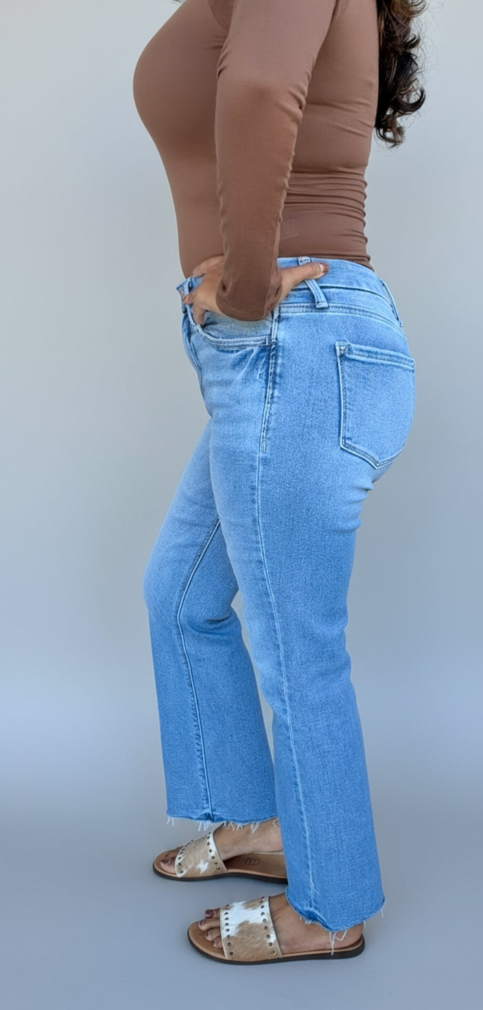 Women's High-Rise Cropped Flare Jeans