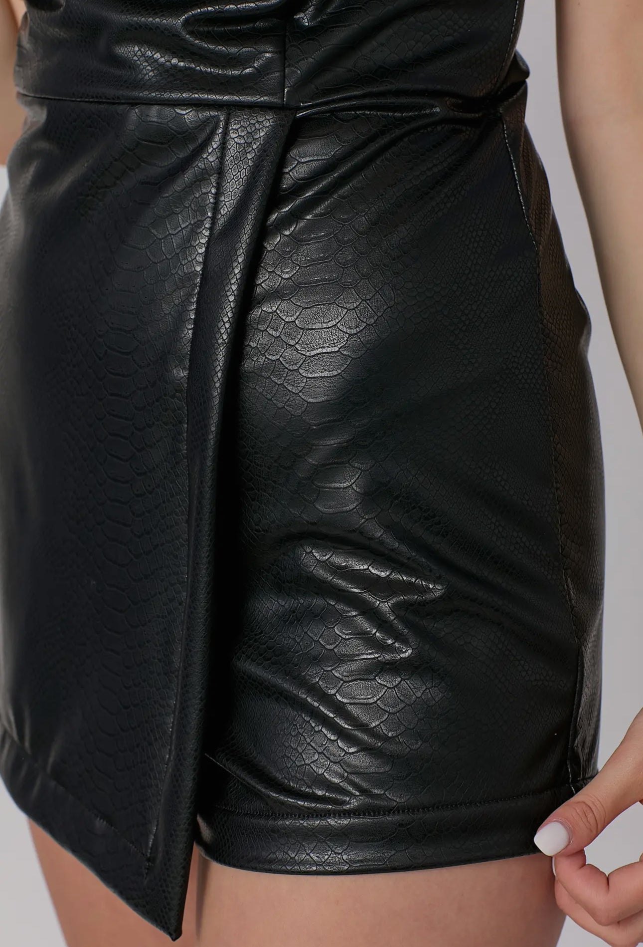 Chic Faux Leather Romper