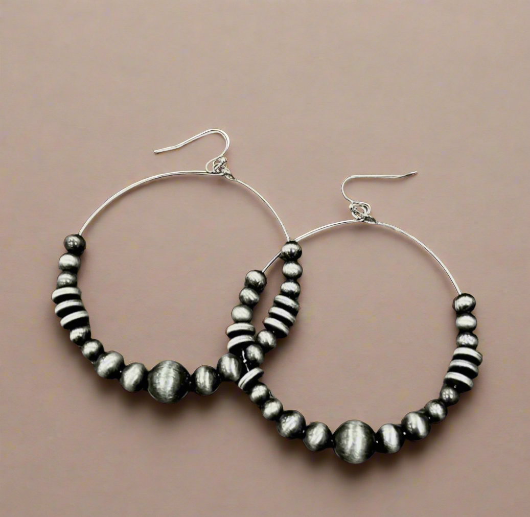 Navajo
Bead Hoop Earrings
