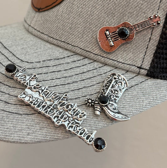 Western Trucker Hat Magnetic Hat Pin Set