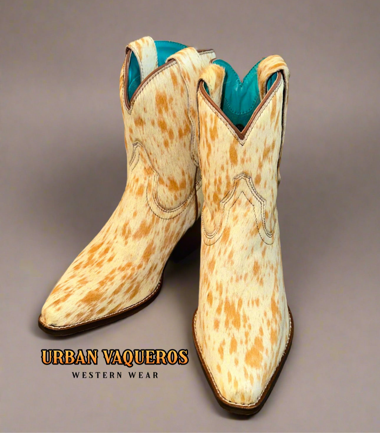 Cowdie Western Hairon Leather Booties