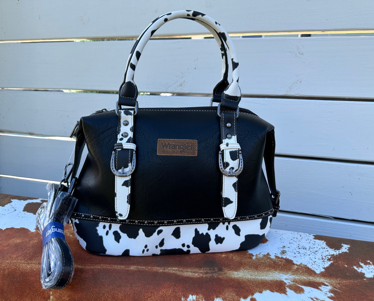 Wrangler Cow Print-Black