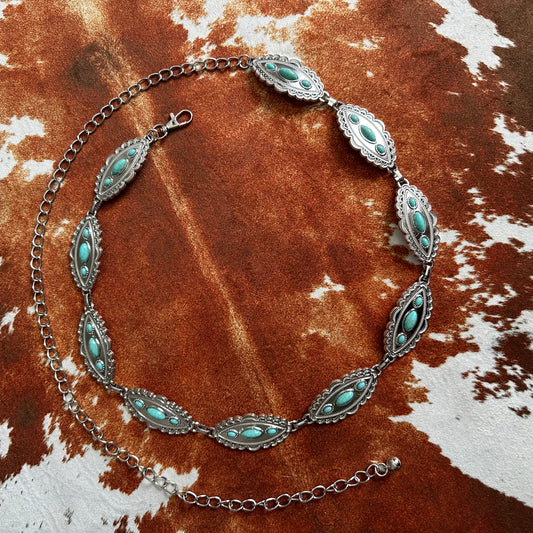Turquoise Bohemian Style Waist Chain Belt