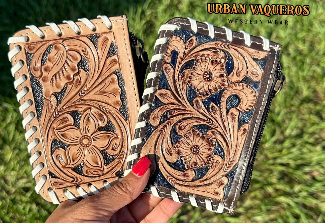 Western Tooled Coin Wallet