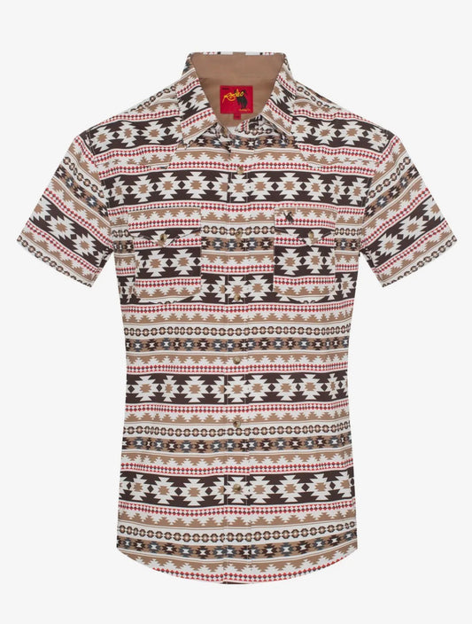 Men's Western Aztec Short Sleeve Shirt