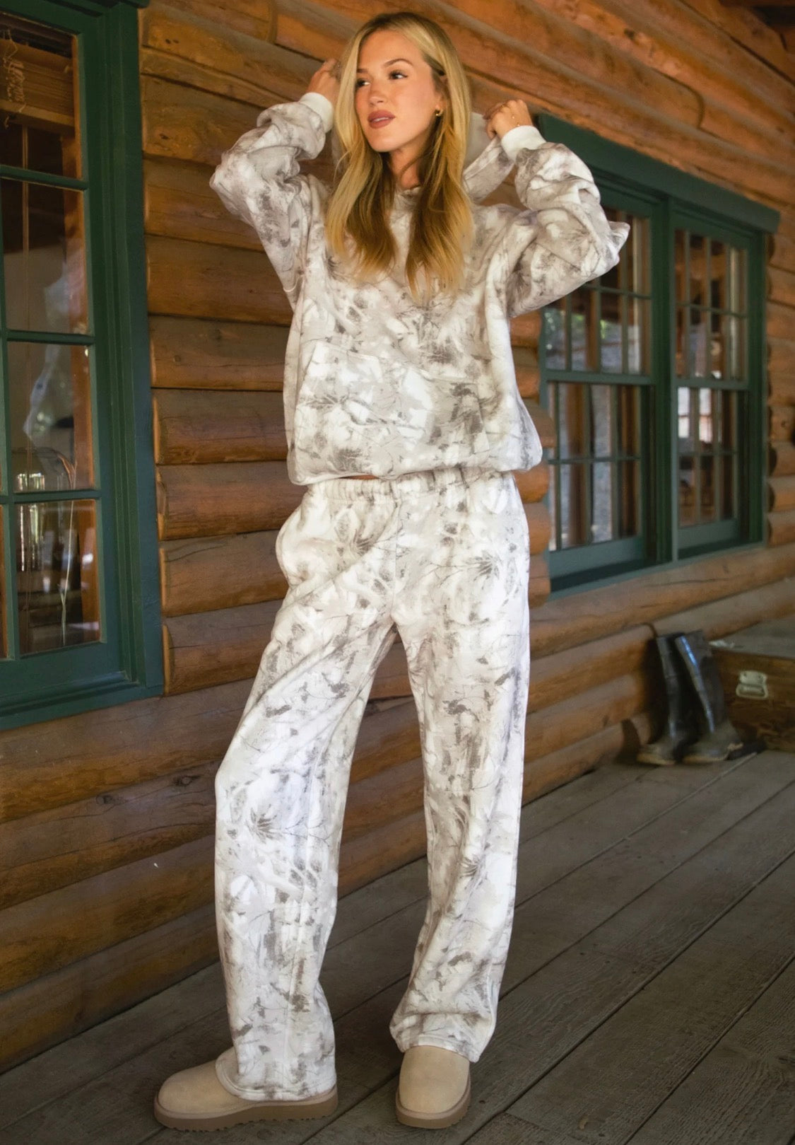 Avery Light Woodland Camo Fleece Classic Hoodie