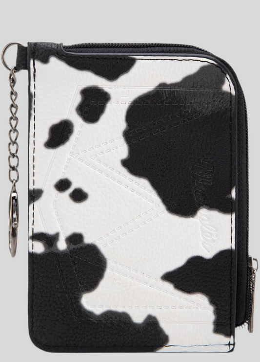 Wrangler Cow Print Credit Card Holder/Keychain Wallet