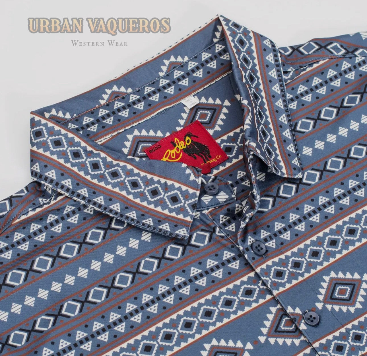 Men's Short Sleeve Printed Western Polo Shirt