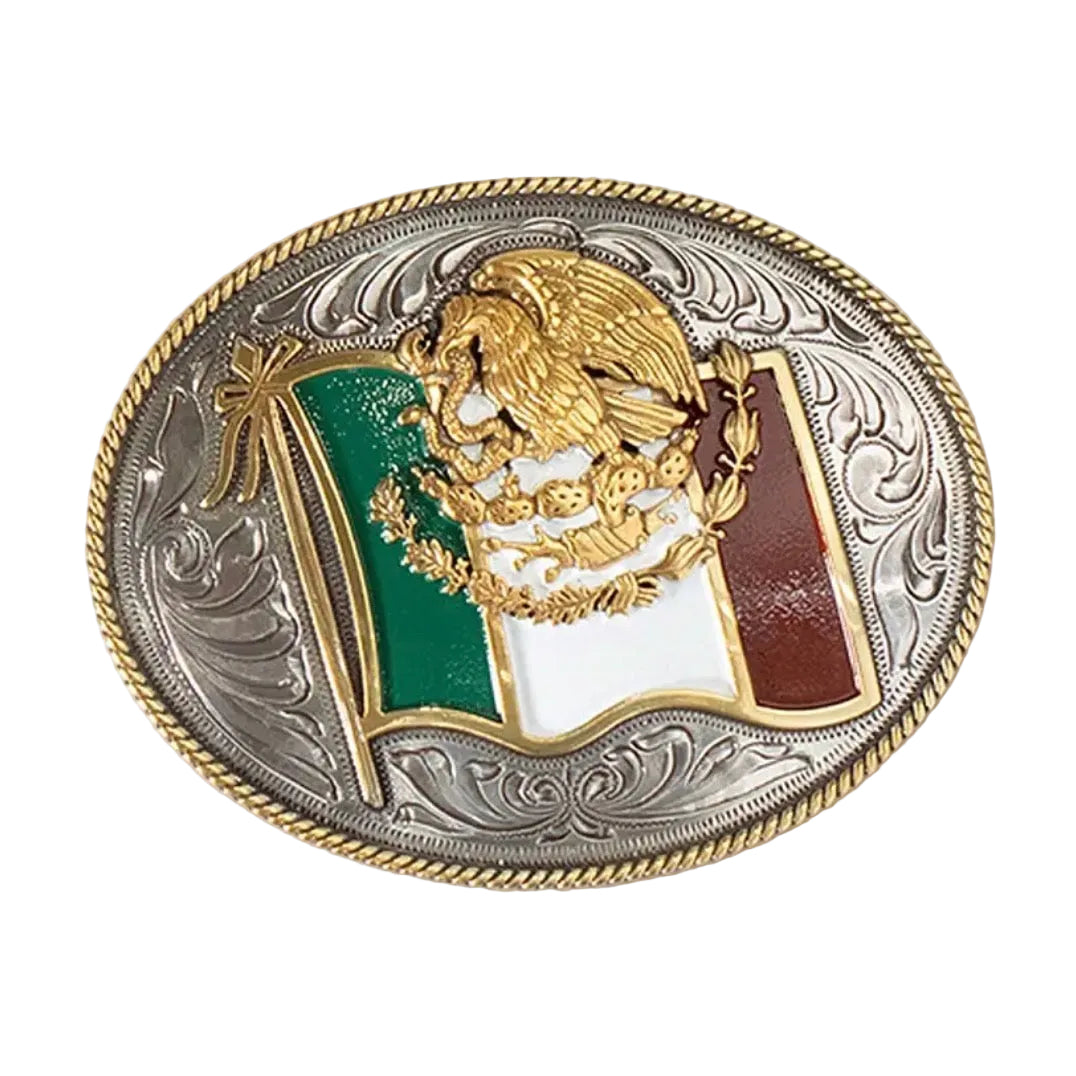 ARIAT Mexico Flag Belt Buckle