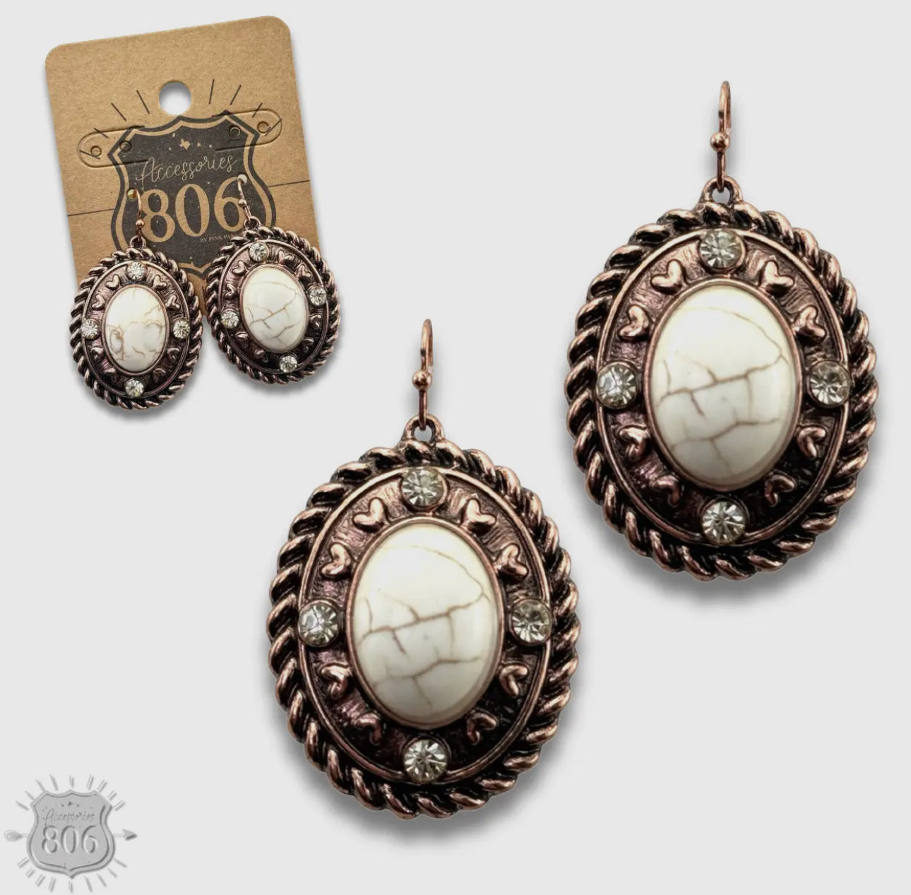 Rope Edge Oval Earring