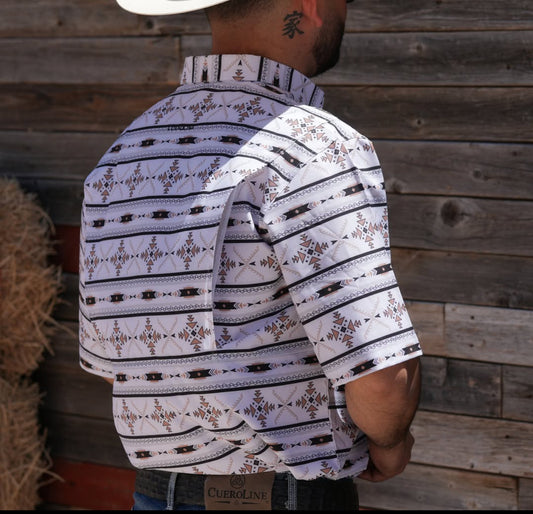 Men's Cuero Line Cool Tech Short Sleeve Button Up