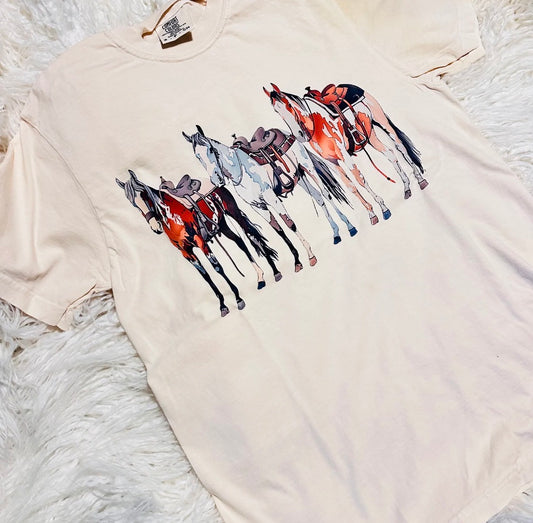 Painted Horses-Western Tee