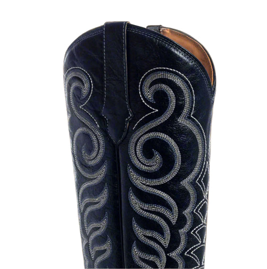 Nalejandra Western Boots-Ebony