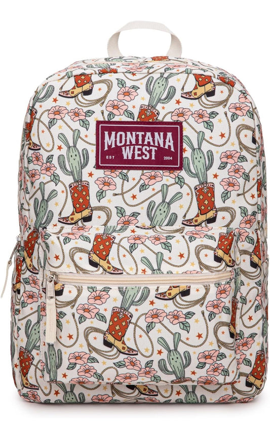 Montana West Cactus Print Backpack-2 PCS Set