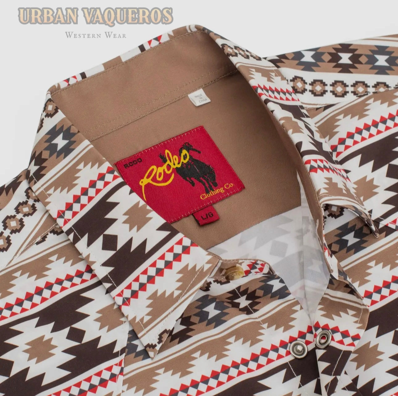 Men's Western Aztec Short Sleeve Shirt