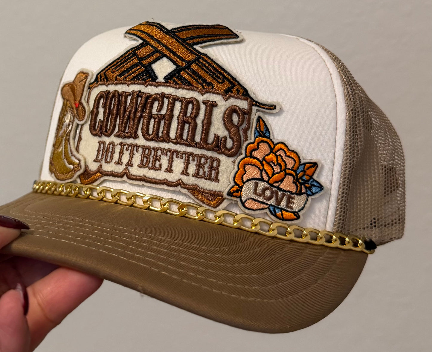 COWGIRLS DO IT BETTER Desert Taupe TRUCKER HAT
