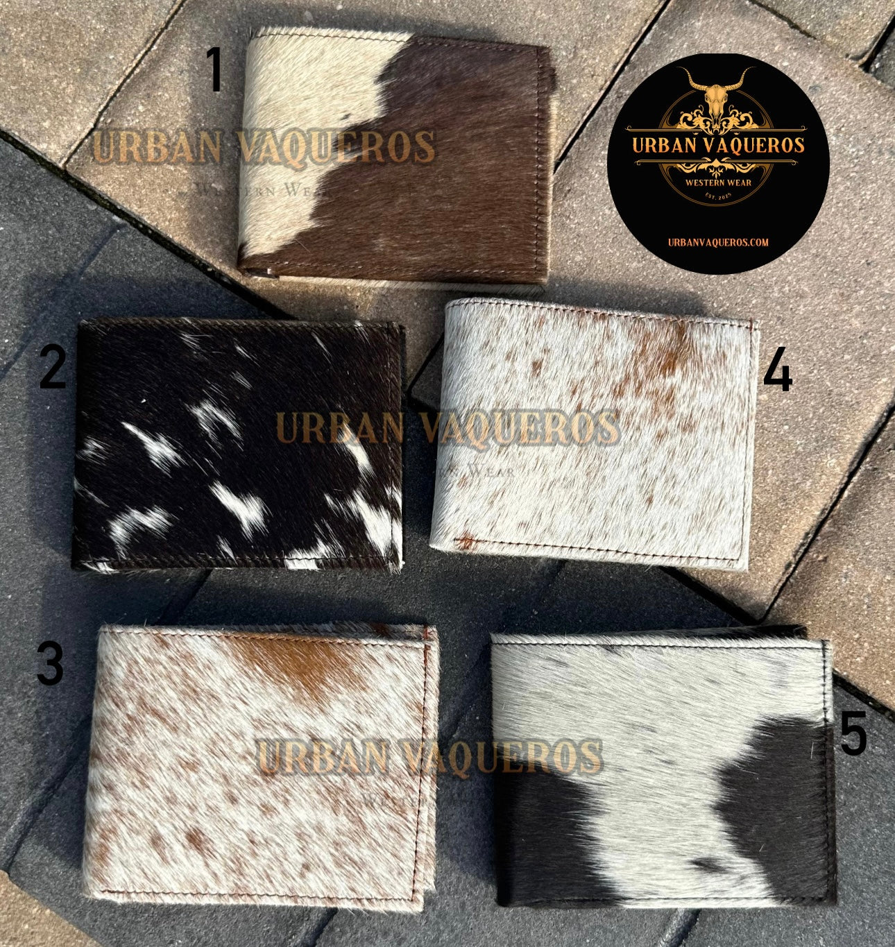 Assorted Hairon Cowhide Leather BillFold Wallet