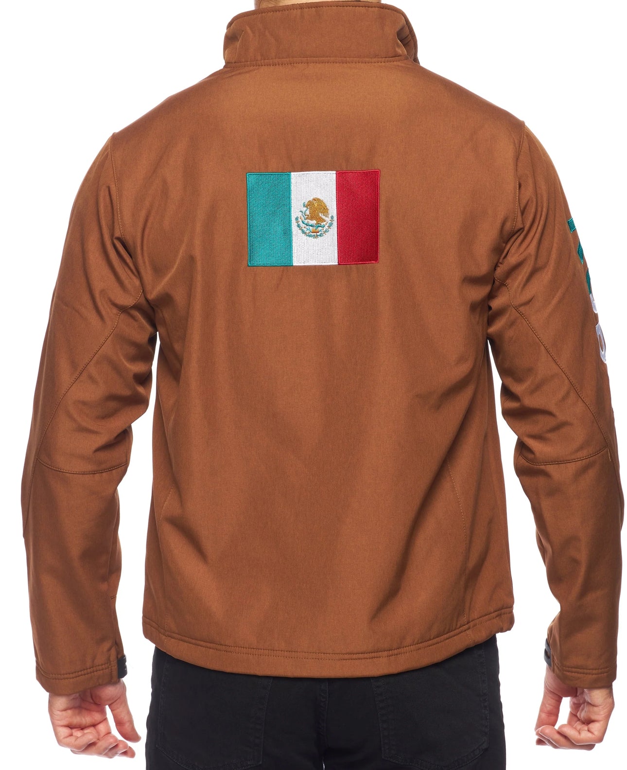 Rodeo Clothing Co. Men's Soft Shell Bonded Jacket -COGNAC MEX