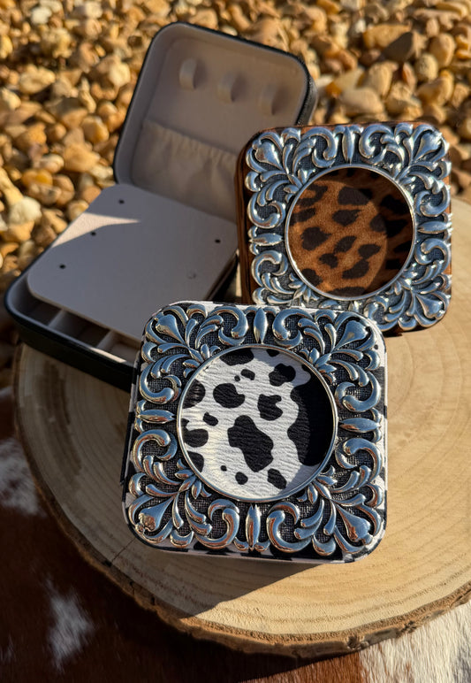 Western Leopard Print Jewelry Box