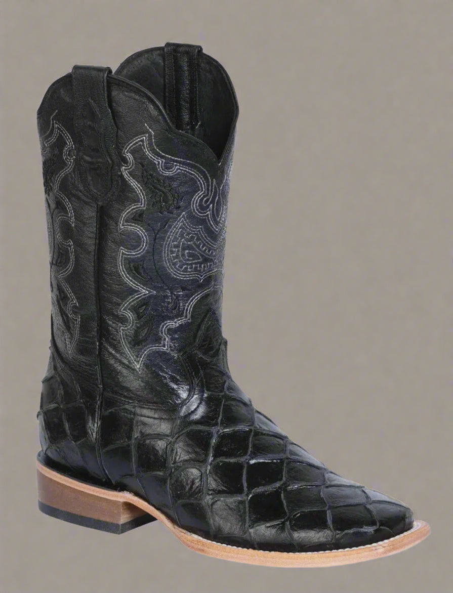 Men’s El General Rodeo Pirarucu Boots- Black