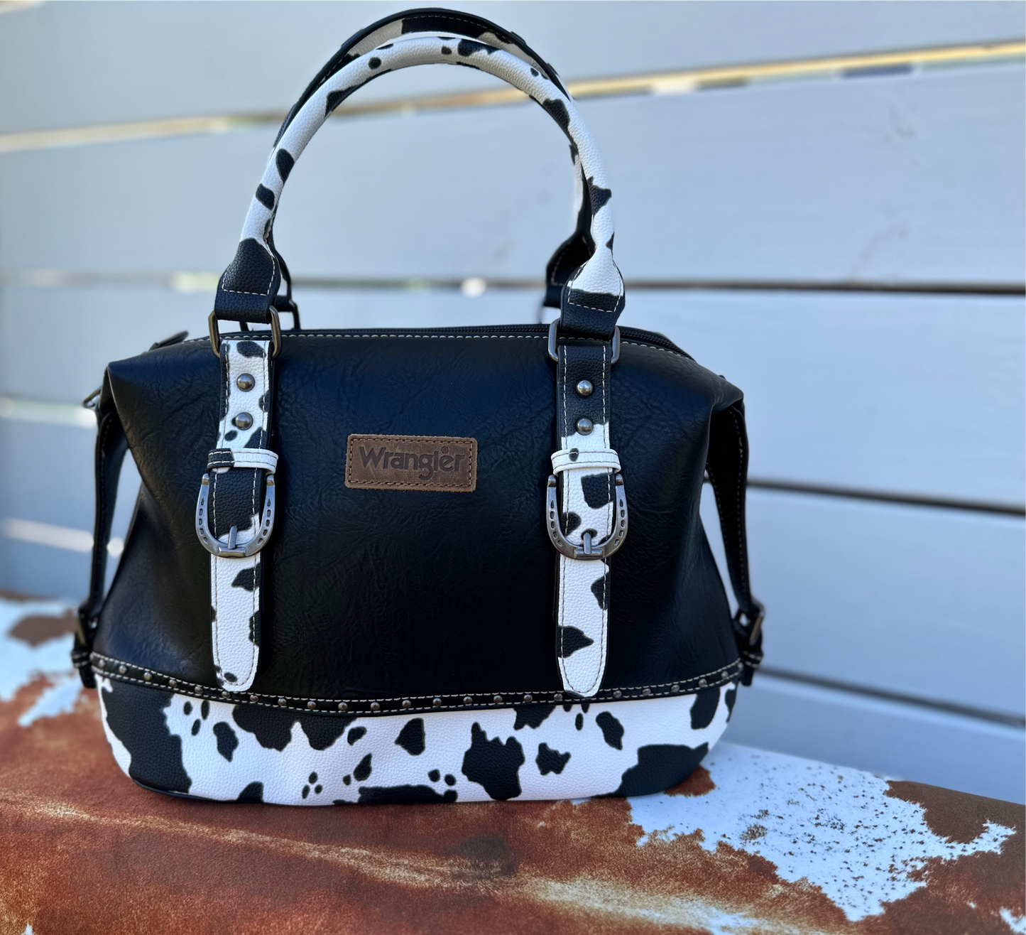Wrangler Cow Print-Black