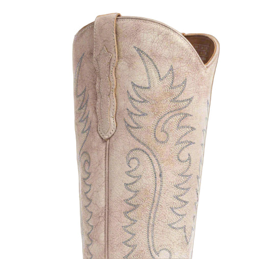 Syllvia Prairie Leather Boots- Ivory