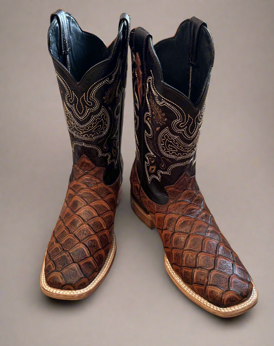 El General Rodeo Pirarucu Boots-Cognac