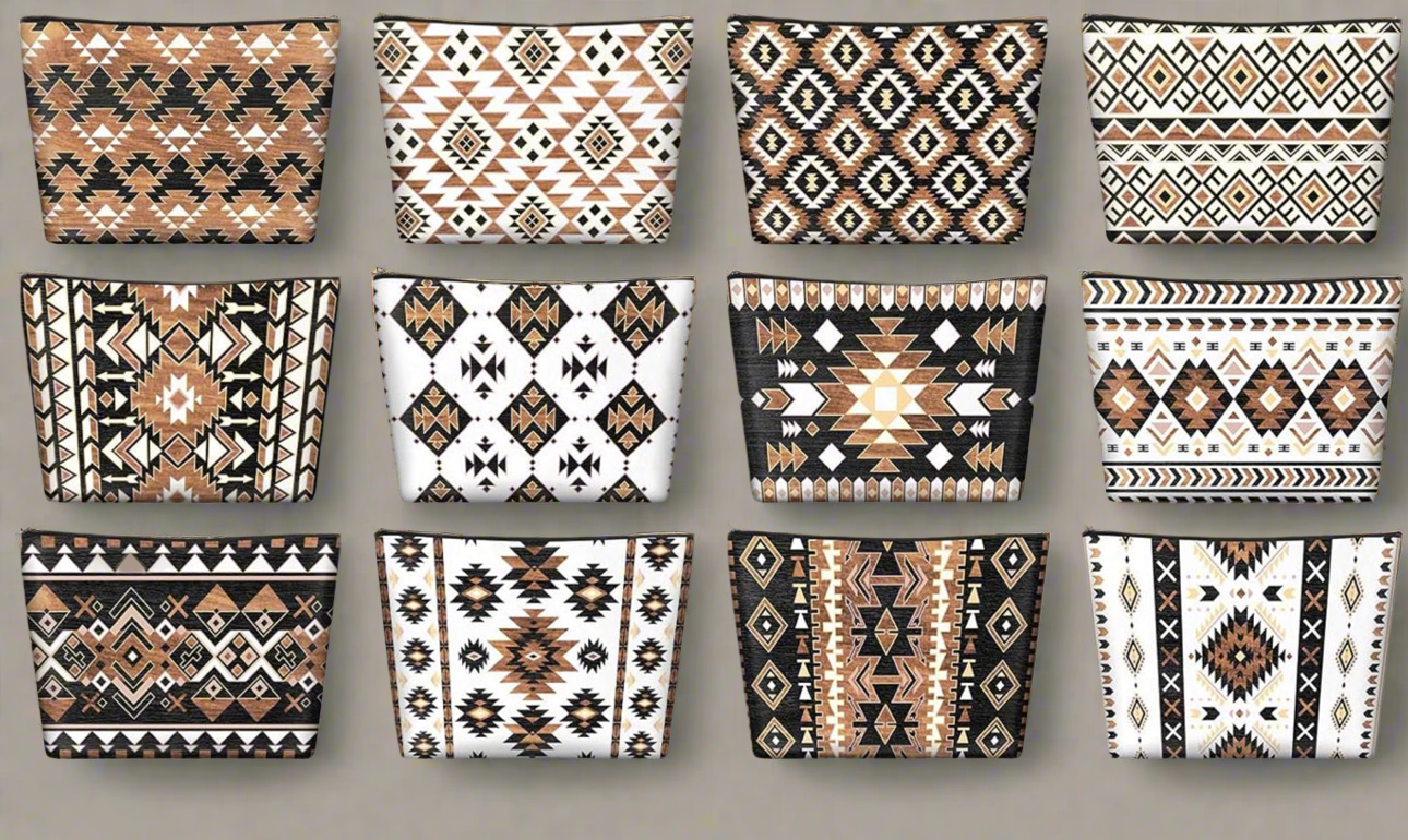 Assorted Western Cosmetic Bags