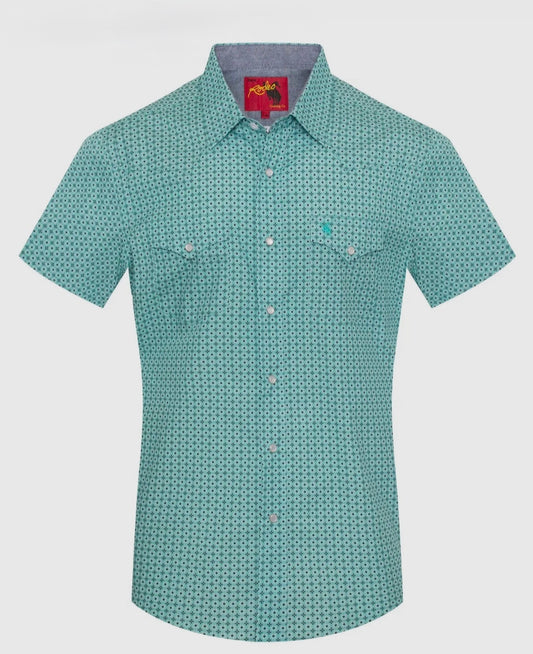 Men's Short Sleeve Pearl Snaps Western Shirt