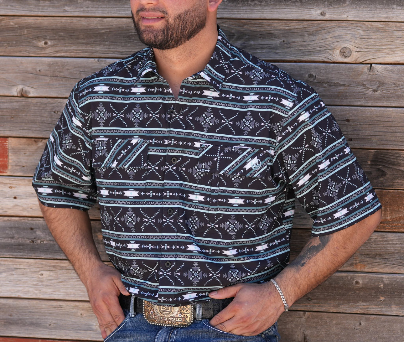 Men's Cool Tech Short Sleeve Button Up