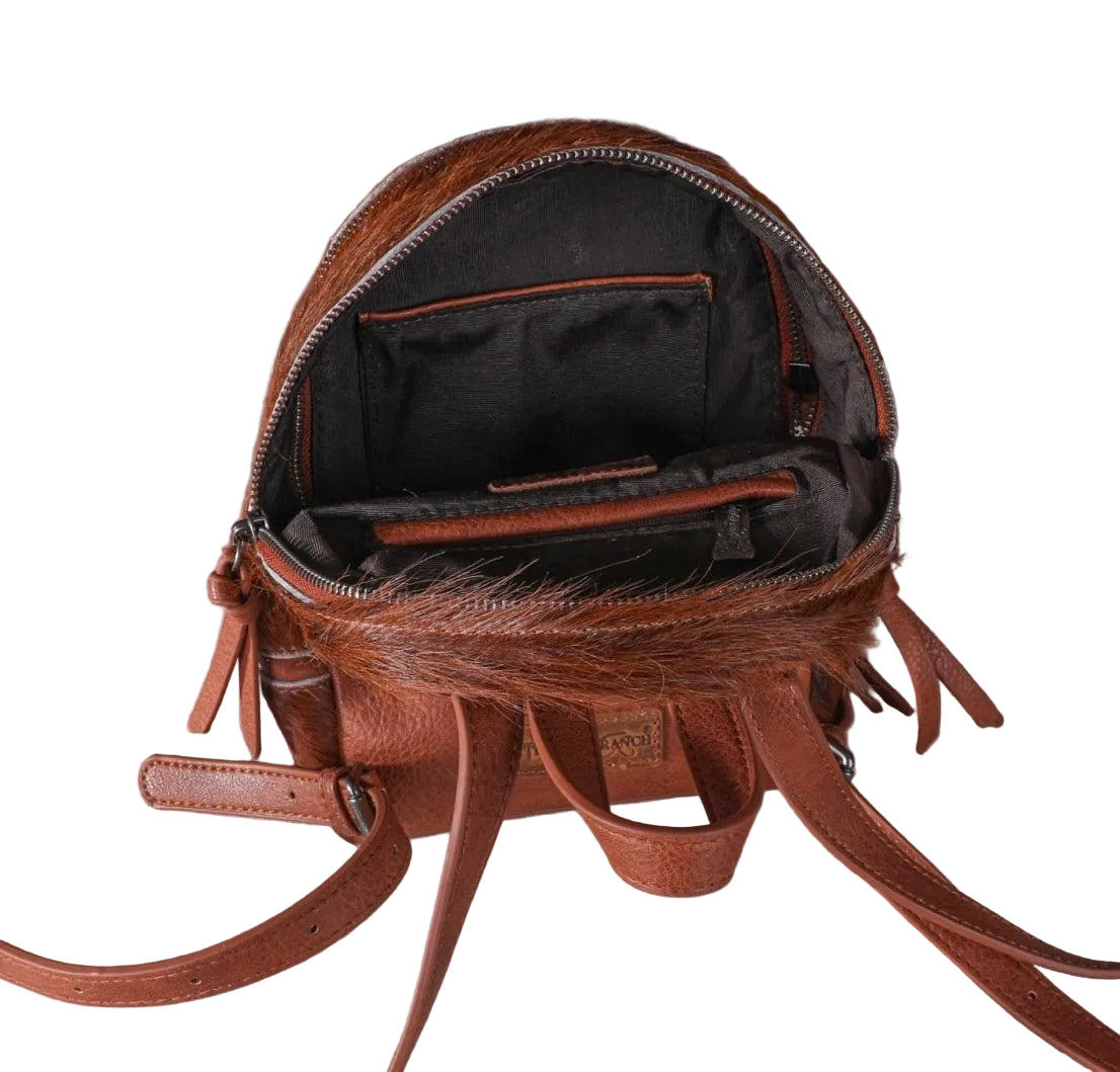 Hair-On Cowhide Mini Backpack