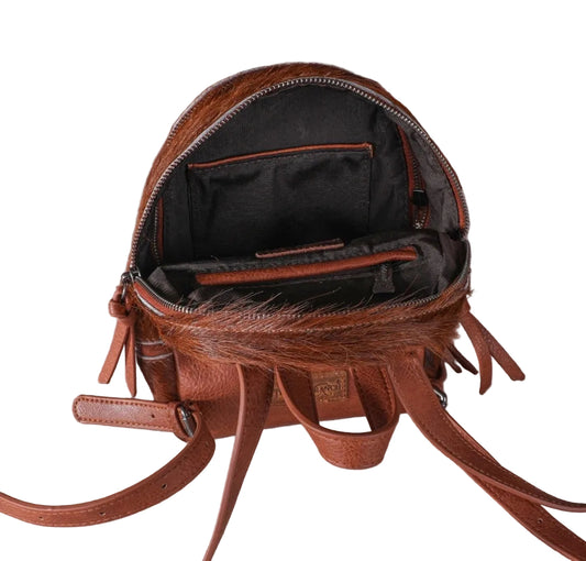 Hair-On Cowhide Mini Backpack