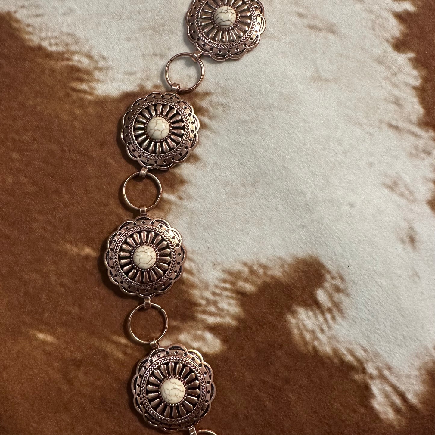 Women’s Western Round Stone Concho Belt by Pink Panache