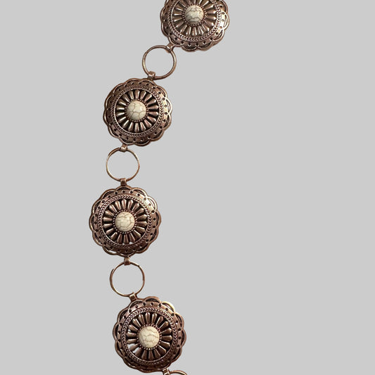 Women’s Western Round Stone Concho Belt by Pink Panache