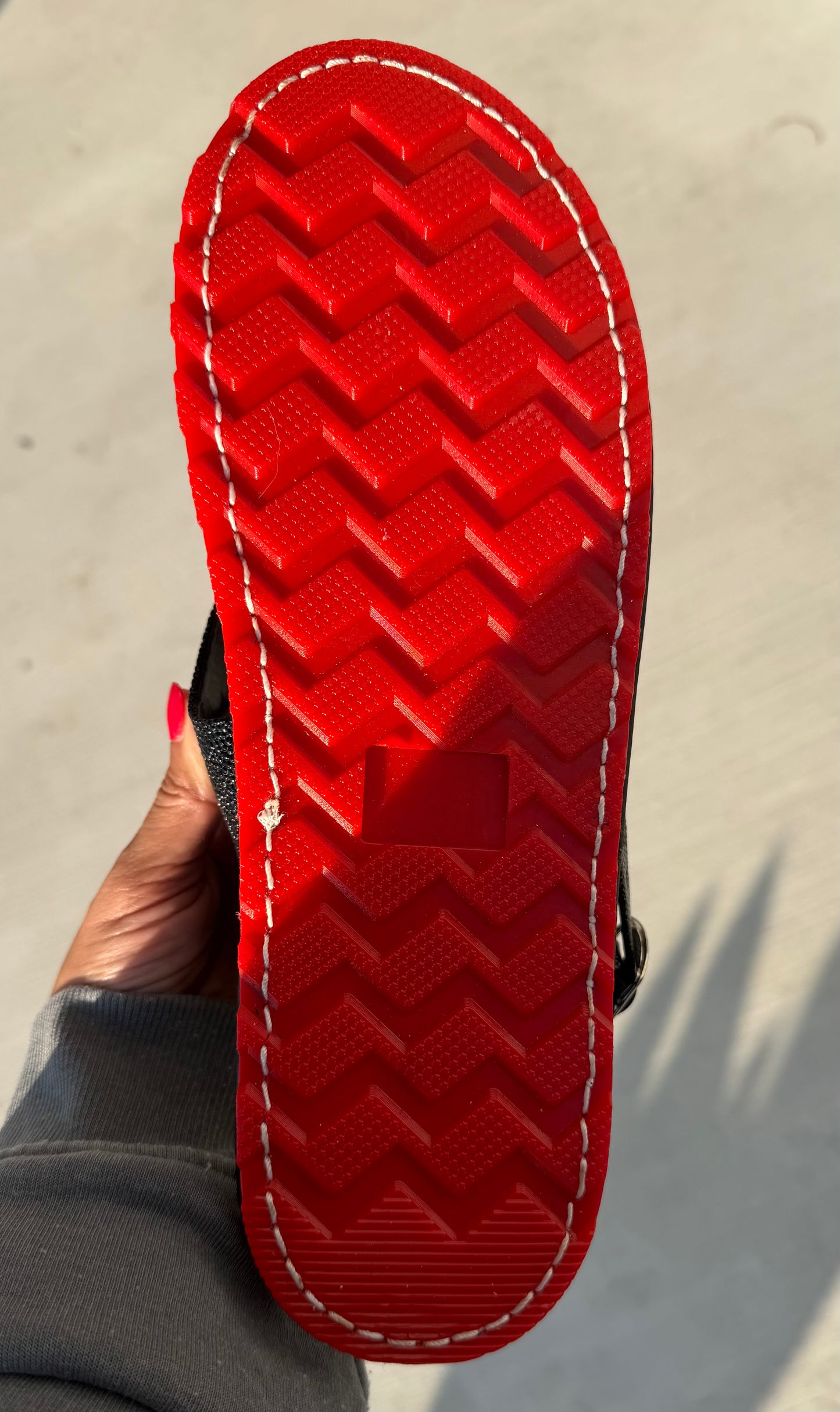 Huaraches Calentanos Piel Sintética De Mantarraya Suela Roja