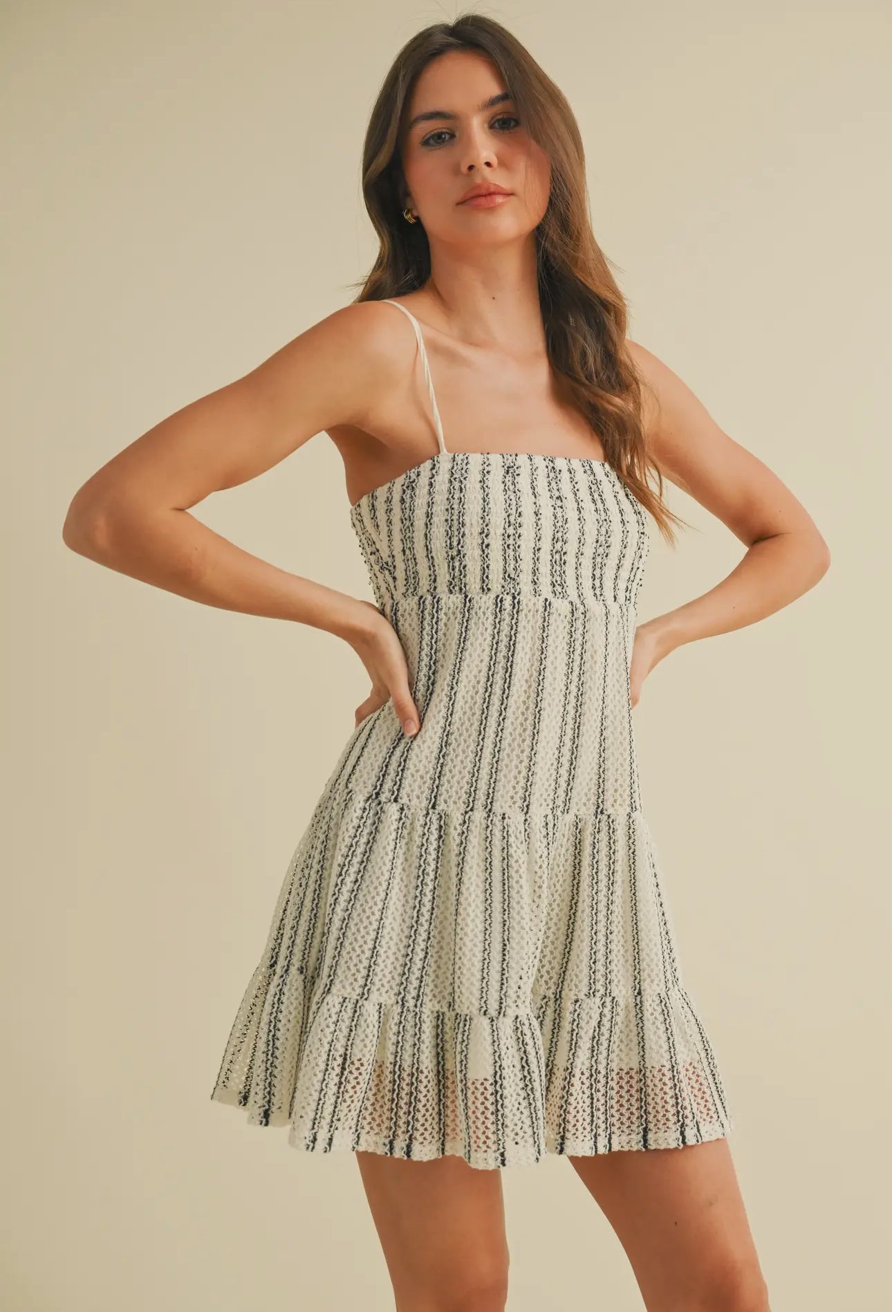Crochet Lace Smocked
Top Romper