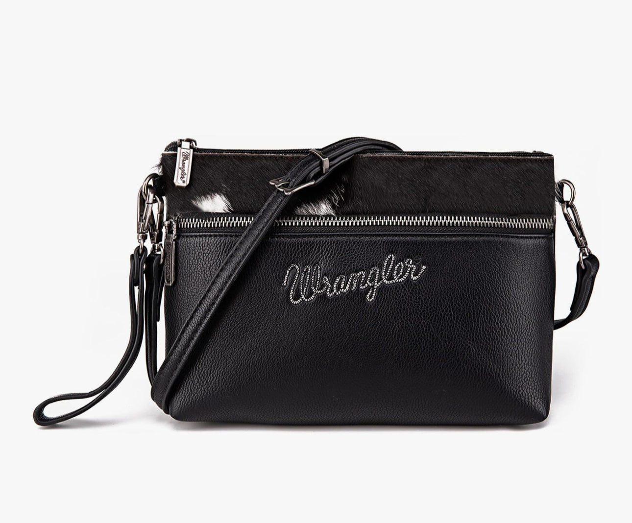 Wrangler Hair-On Collection Crossbody-Black