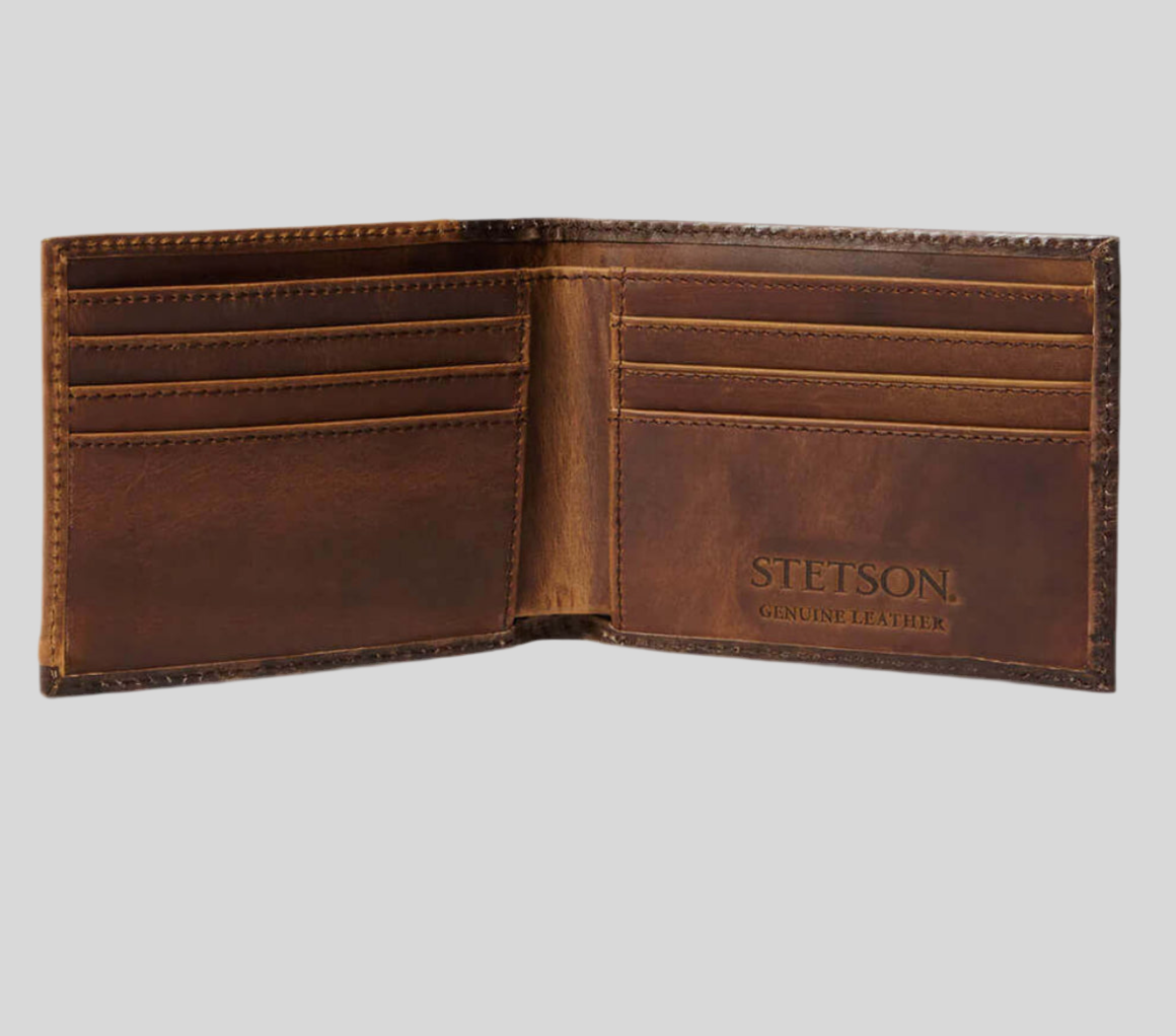 Stetson HAIR-ON-HIDE CONCHO BI-FOLD WALLET