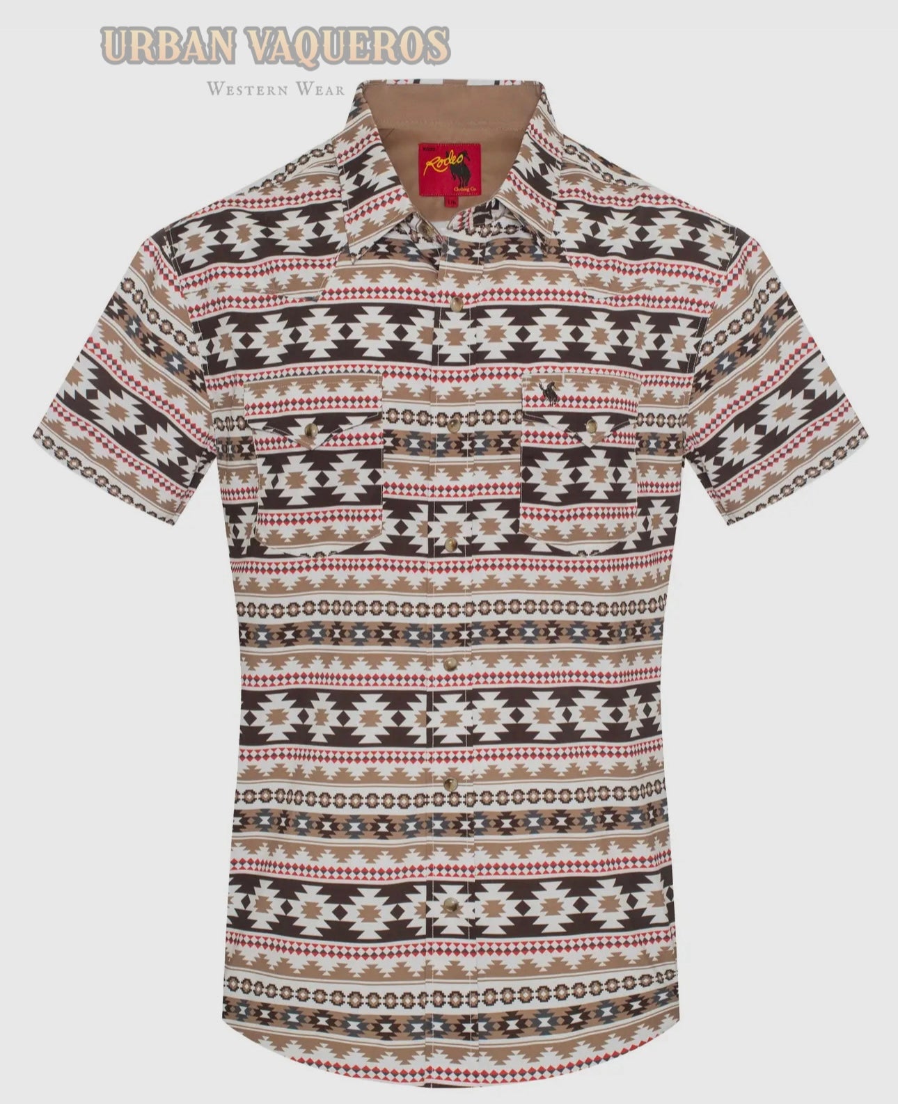 Men's Western Aztec Short Sleeve Shirt