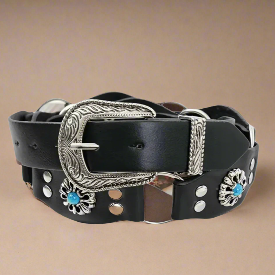 Faux Leather Western Belt