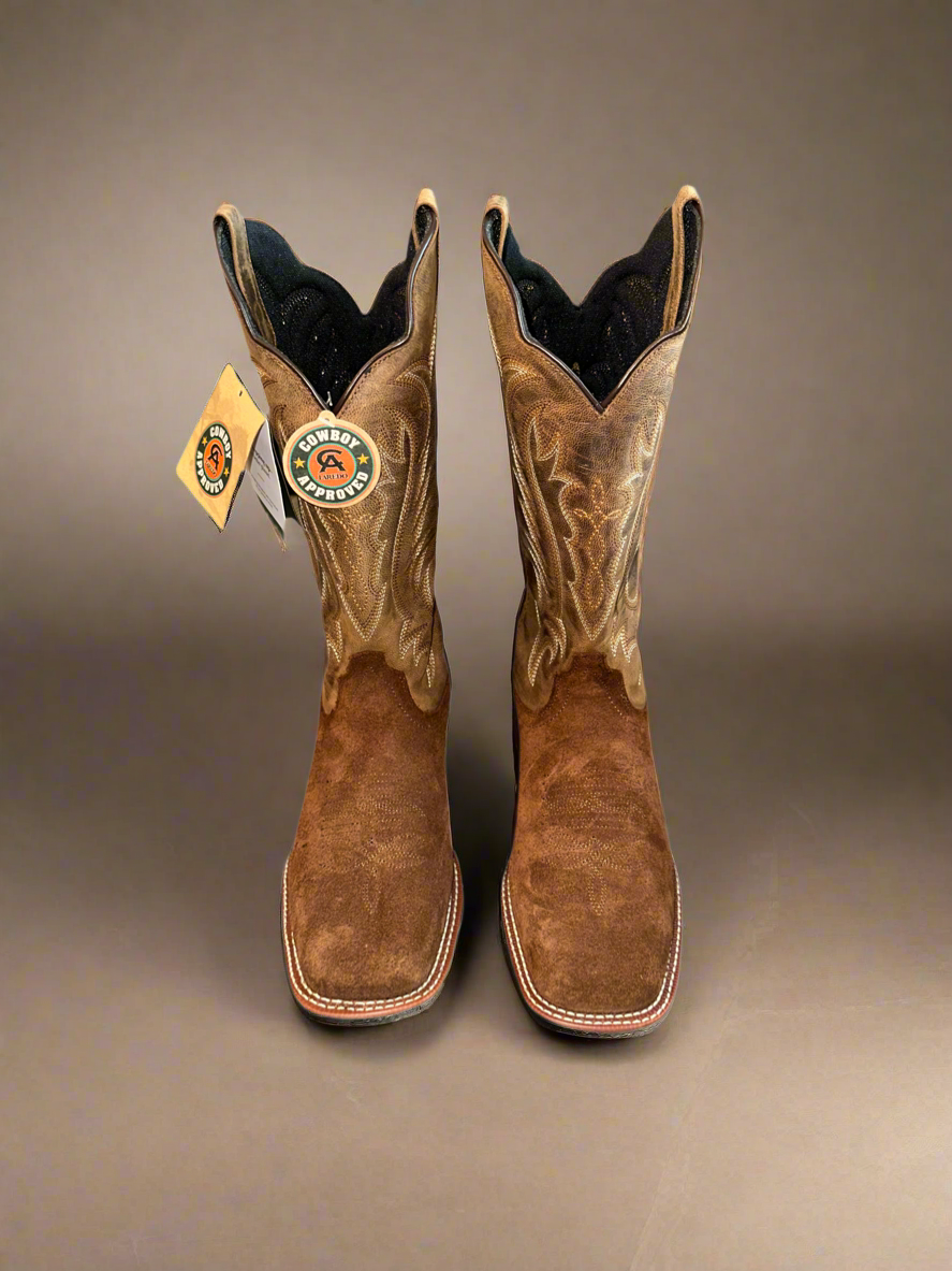 Laredos Rigid Roughout Performance Western Work Boots - Broad Square Toe Boots