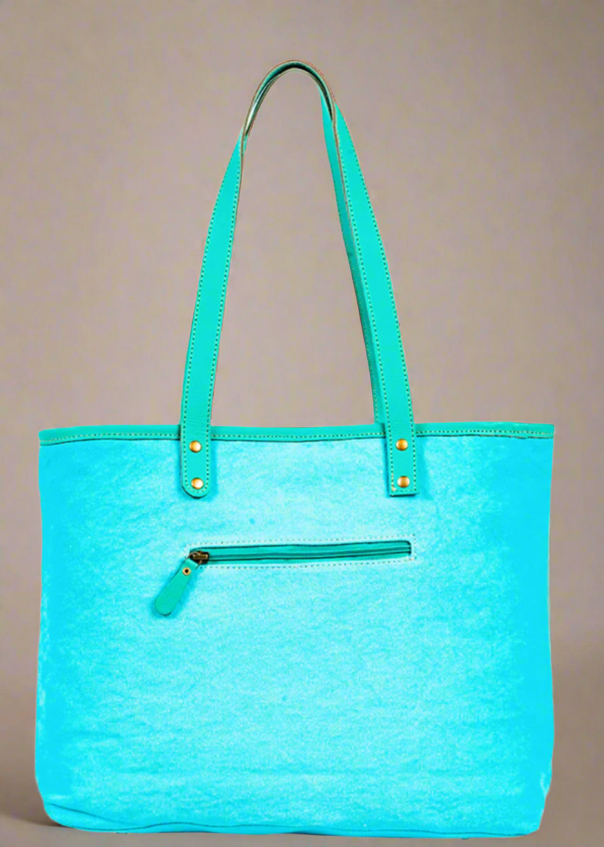 Tonga Ridge Medium Tote Bag-Turquoise